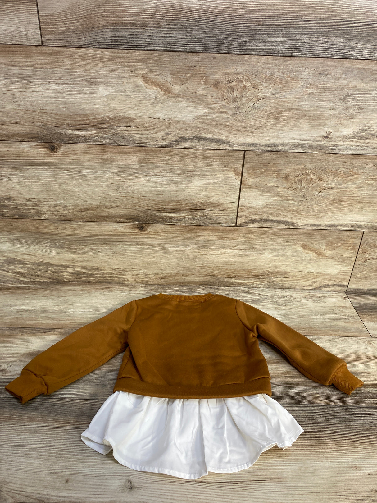Shein Pull Over Peplum Sweatshirt Bronze sz 4T