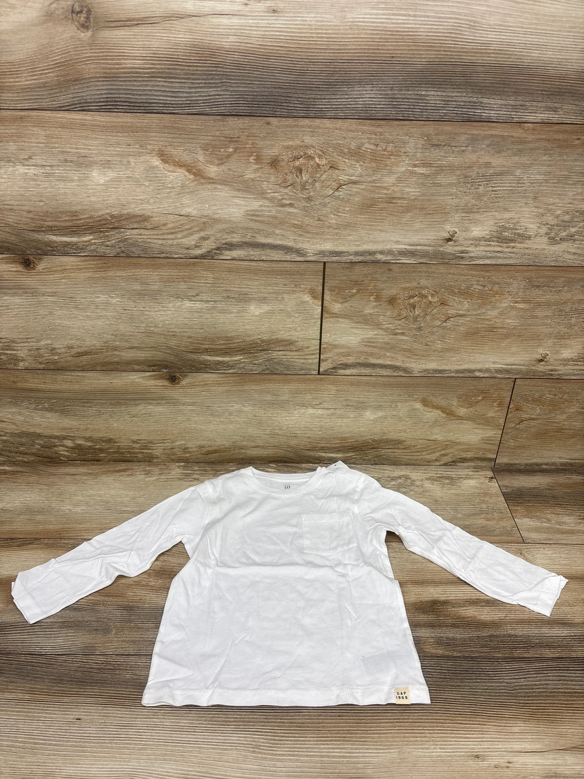 NEW Baby Gap Long Sleeve Pocket Shirt White sz 4T
