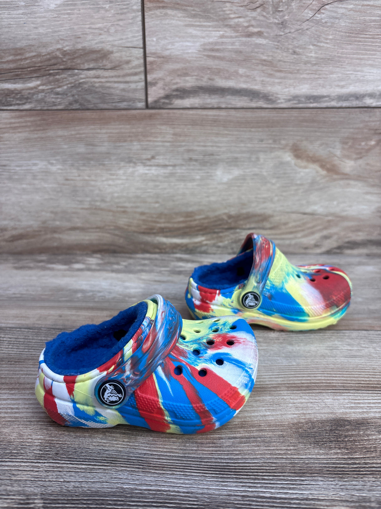 Crocs Classic Lined Clogs Rainbow sz 5c