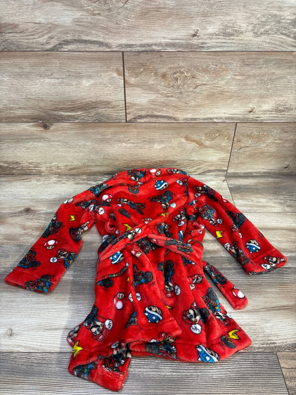 MarioKart Plush Bath Robe Red sz 4T