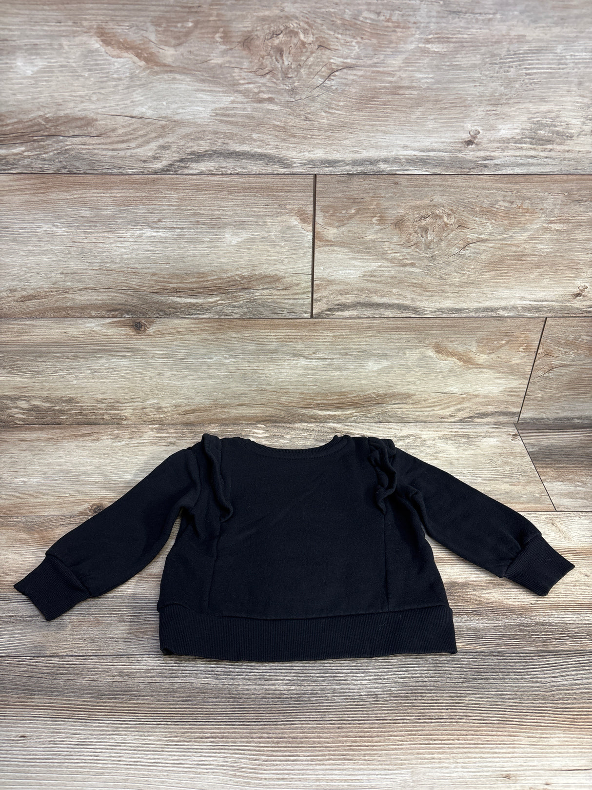 Jumping Beans Ruffled Boo Pull Over Sweater Black sz 2T