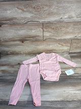 NEW Cloud Island 2pc Kimono Bodysuit & Pants Set Pink sz 6-9m