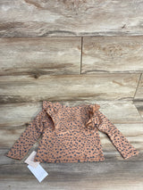 NEW Grayson Mini Ruffled Polka Dot Top Brown sz 2T