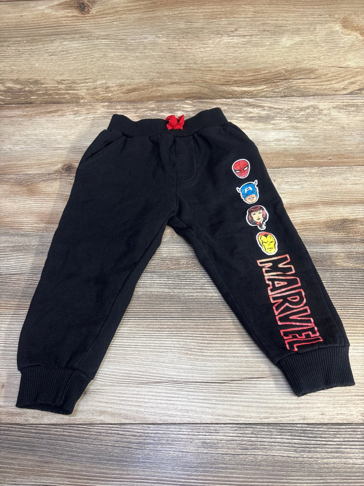 Marvel Drawstring Joggers Black sz 3T
