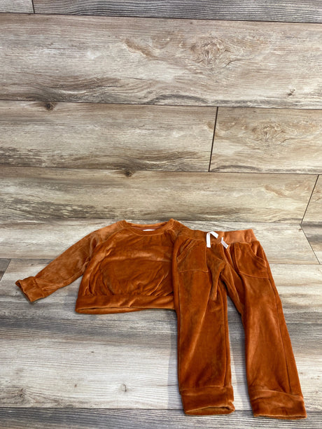 Cat & Jack 2pc Velour Sweatshirt & Joggers Brown sz 3T - Me n Mommy To Be