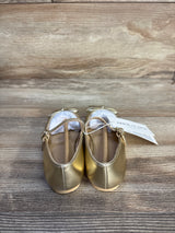 NEW Janie & Jack Gold Metallic Bow Ballet Flat sz 9c