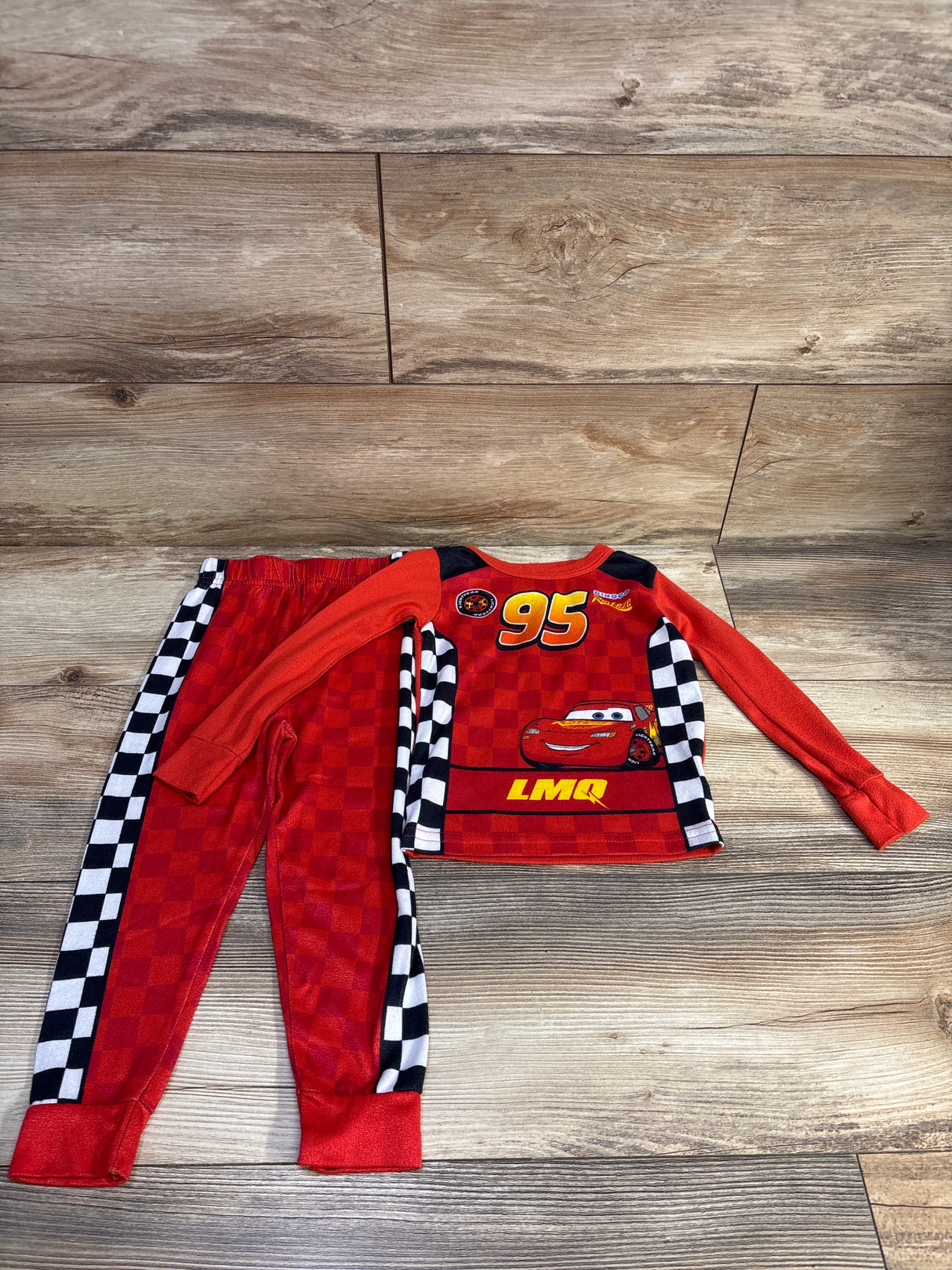 Disney Pixar 2pc Cars Pajama Set Red sz 4T