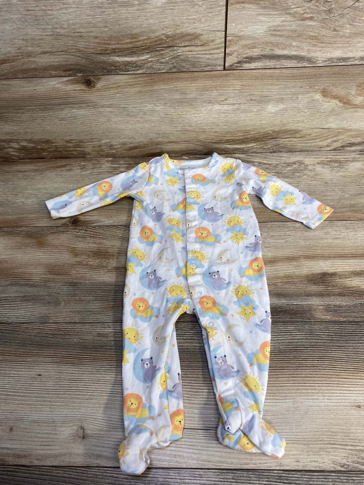 Bundles Animal Sun & Moon Sleeper White sz 3-6m
