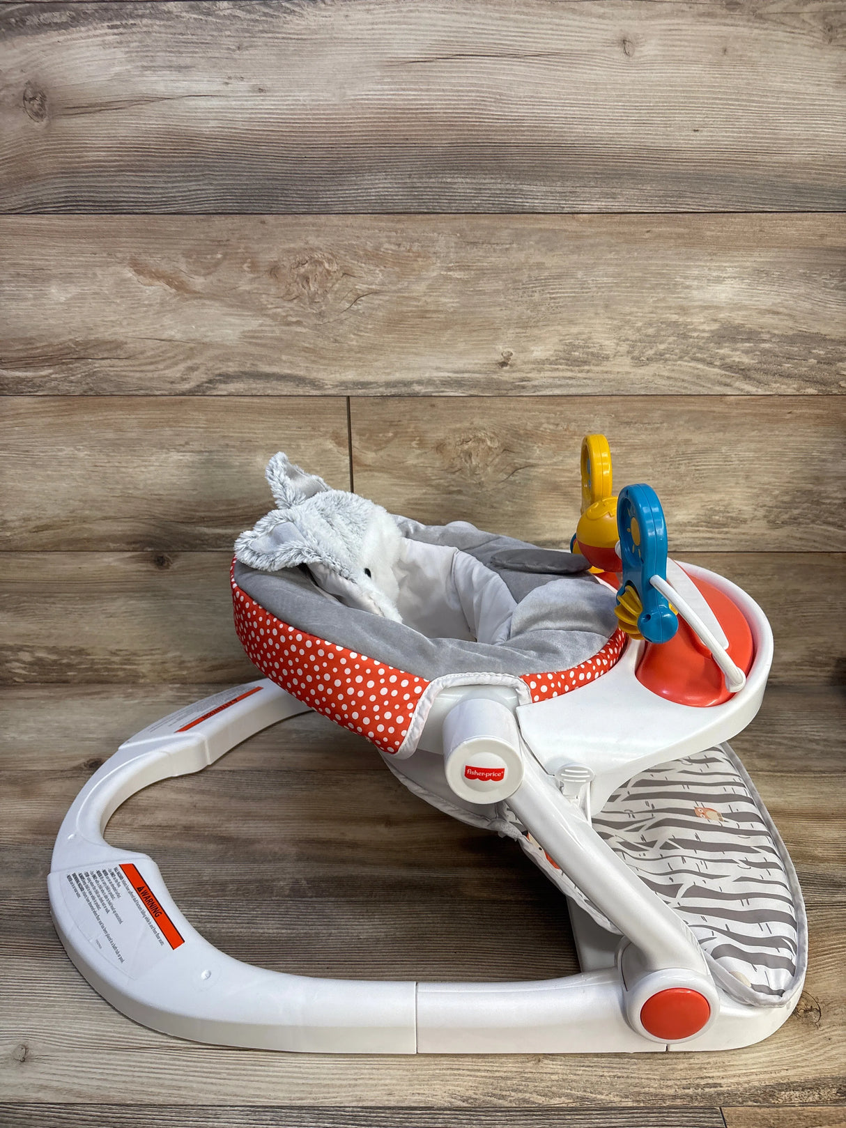 Fisher Price Baby Deluxe Sit-Me-Up Floor Seat with Toy Bar, Fox