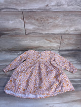 Cat & Jack Long Sleeve Smocked Dress Leaf Print sz 2T