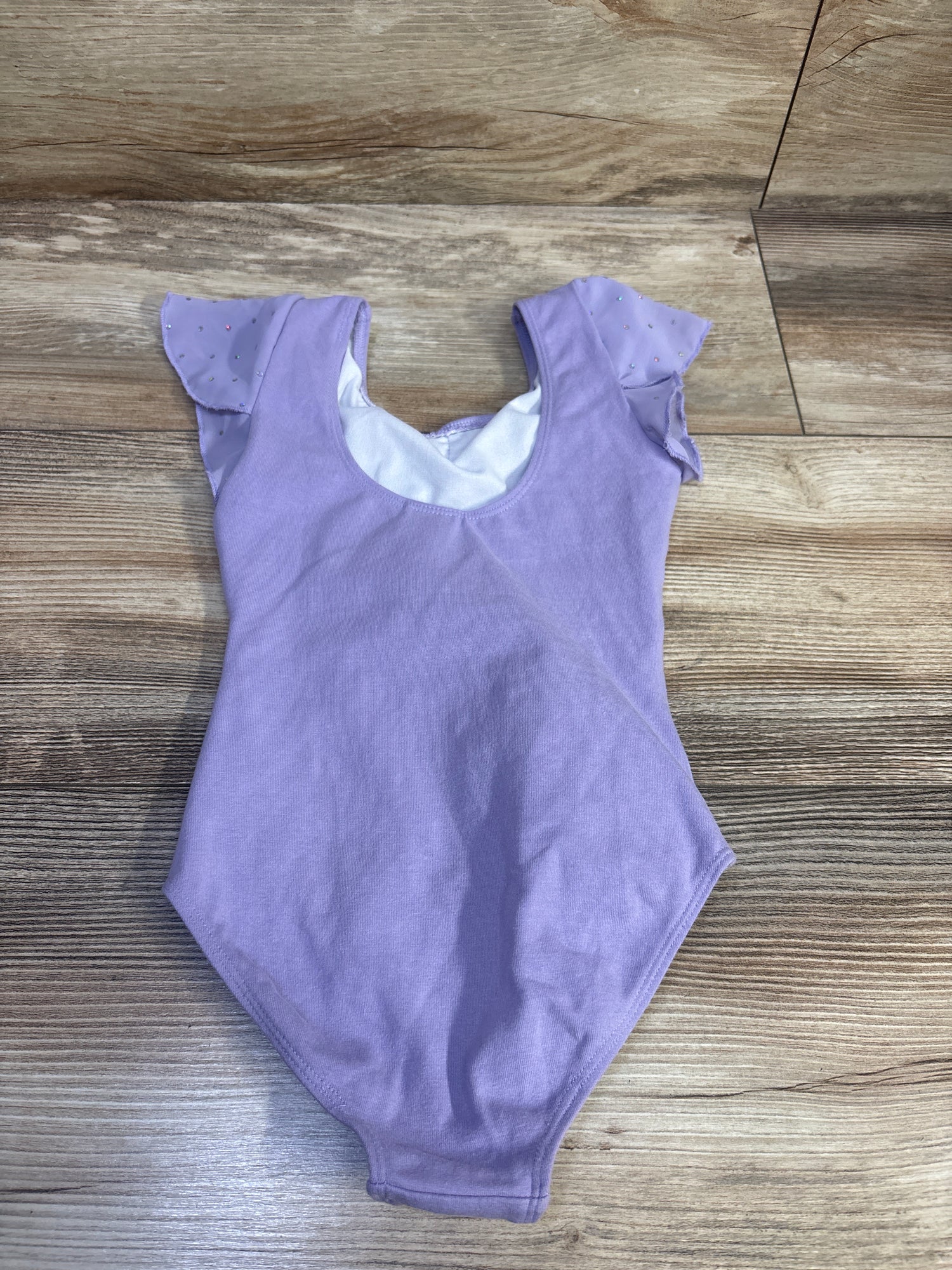 Bloch Flutter Sleeve Dance Leotard Lilac sz 2-4T