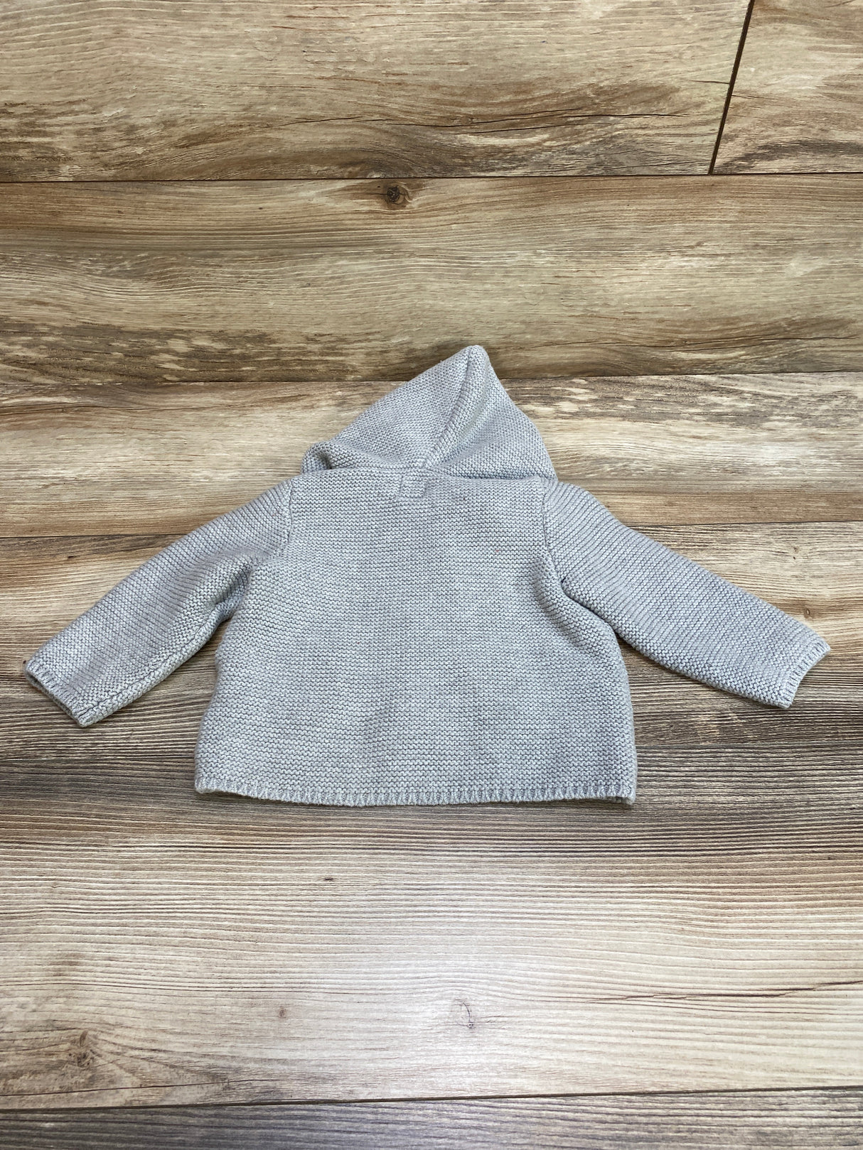 Baby Gap Bear Garter Hooded Cardigan Grey sz 6-12m