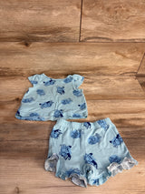 Bluey 2pc Sleeveless Shirt & Bottoms Pajama Set Blue sz 12m