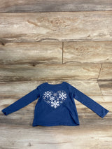 Jumping Beans Textured Snowflake Long Sleeve Shirt Blue sz 4T
