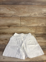 NEW Gap Maternity  7" Maternity Full Panel Denim Bermuda Shorts White sz 31/12R Large