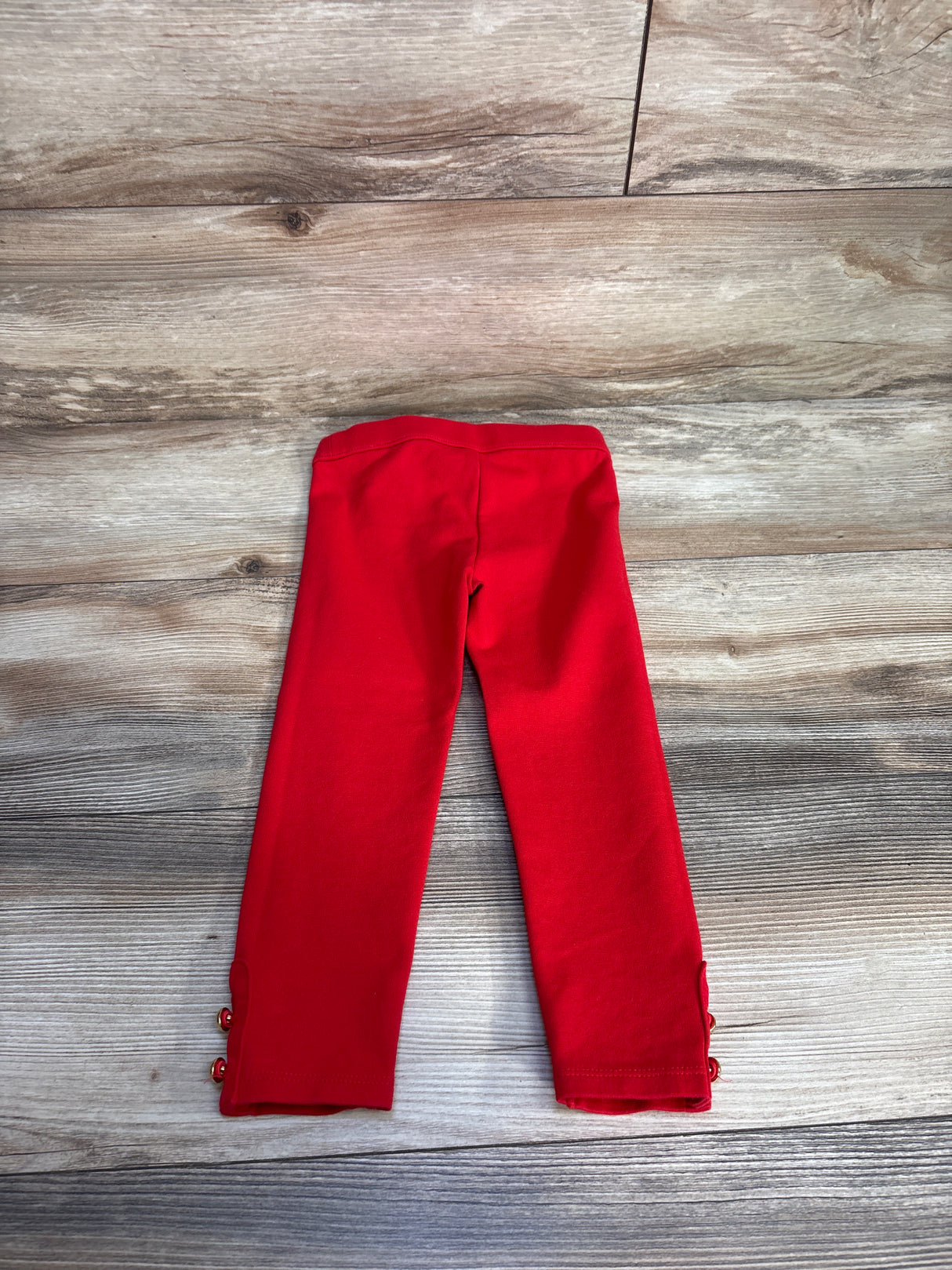 Janie & Jack Button Cuff Ponte Pant Bradbury Red sz 3T