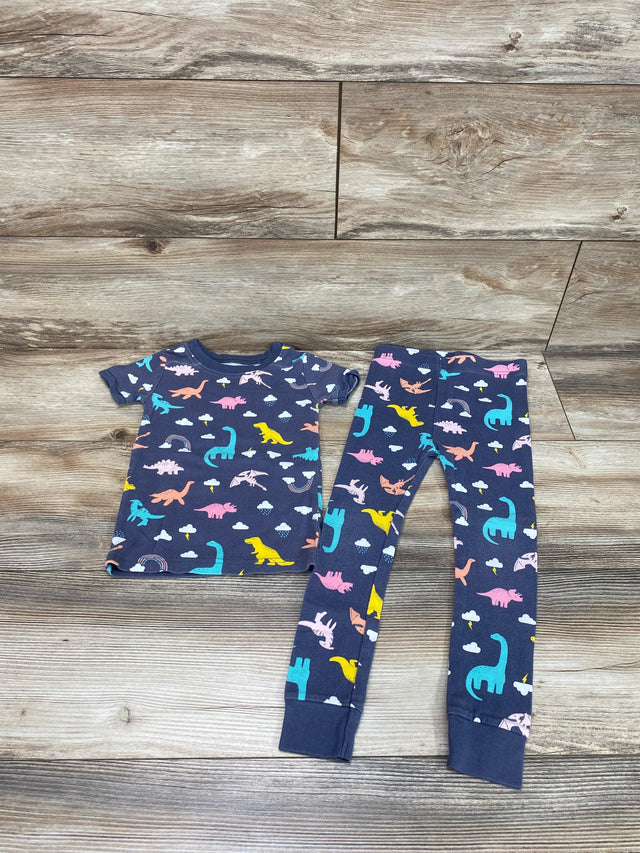 Old Navy Grey 2pc Dino Pajama Set sz 4T - Me 'n Mommy To Be