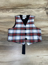 Dimples Red/White Plaid Suit Vest sz 18m