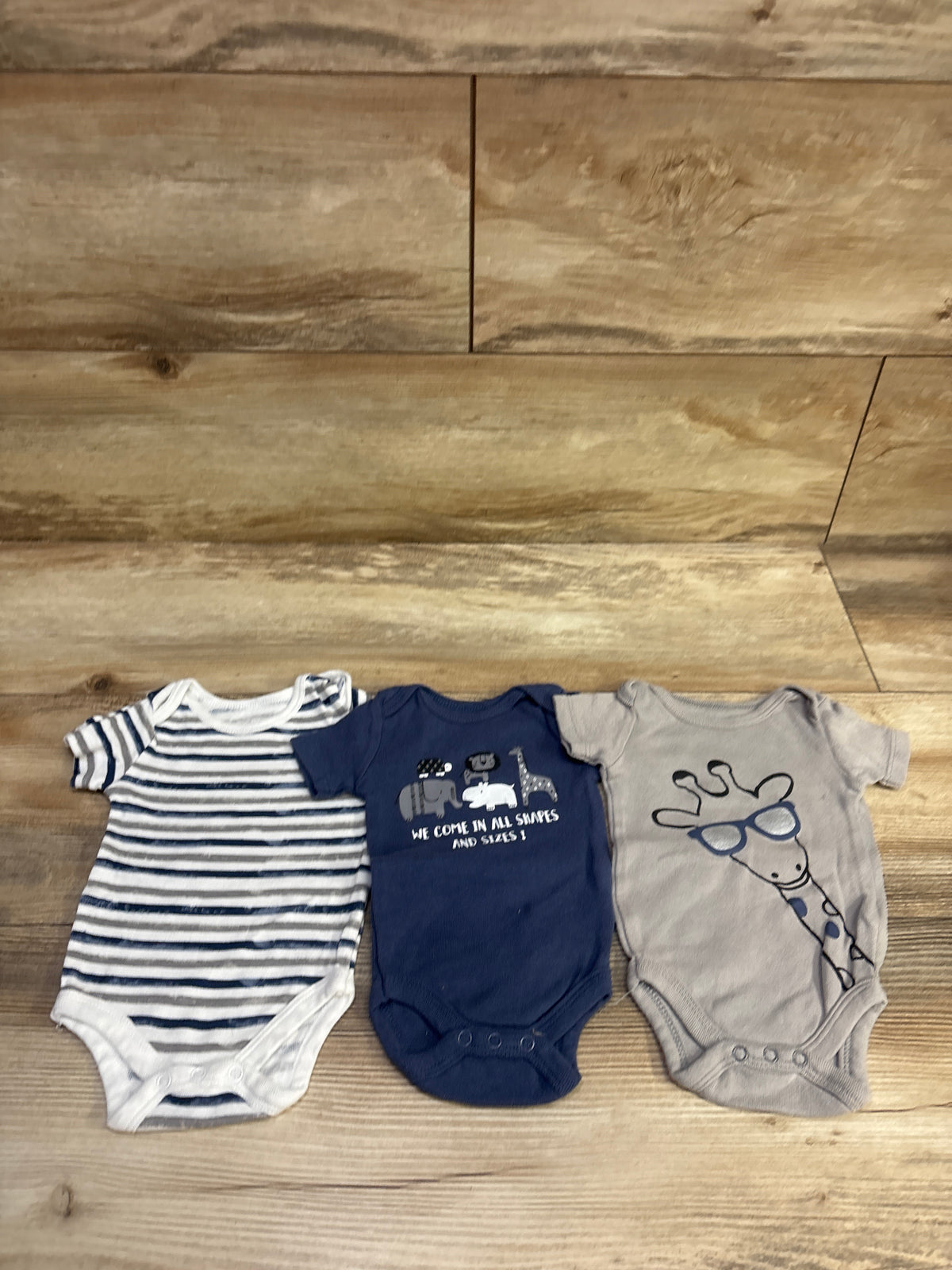 Koala Baby 3pk Bodysuit Set Grey sz 0-3m
