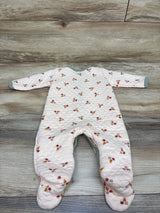 Baby Views Quilted Footed Coverall Beige sz 6-9m