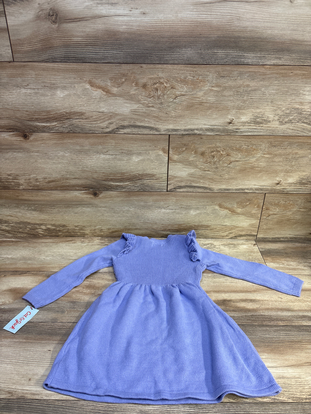 NEW Cat & Jack Knit Long Sleeve Dress Purple sz 4T