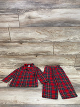 Old Navy Unisex Red Tartan Plaid Pajama Set sz 2T - Me n Mommy To Be