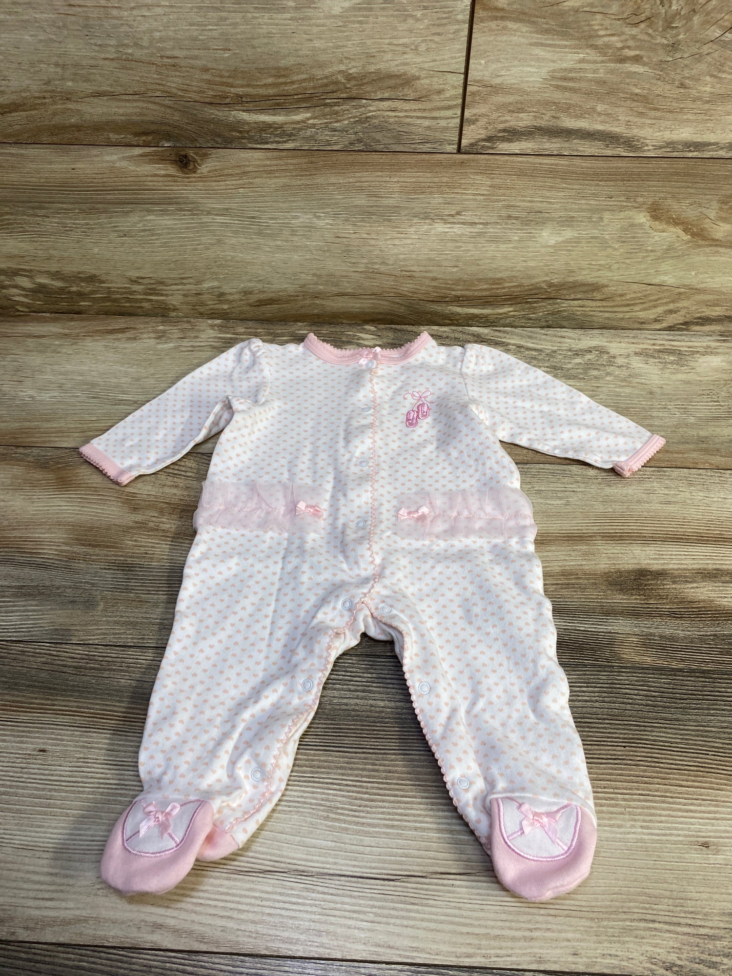 Little Me Ballerina Sleeper White sz 6m