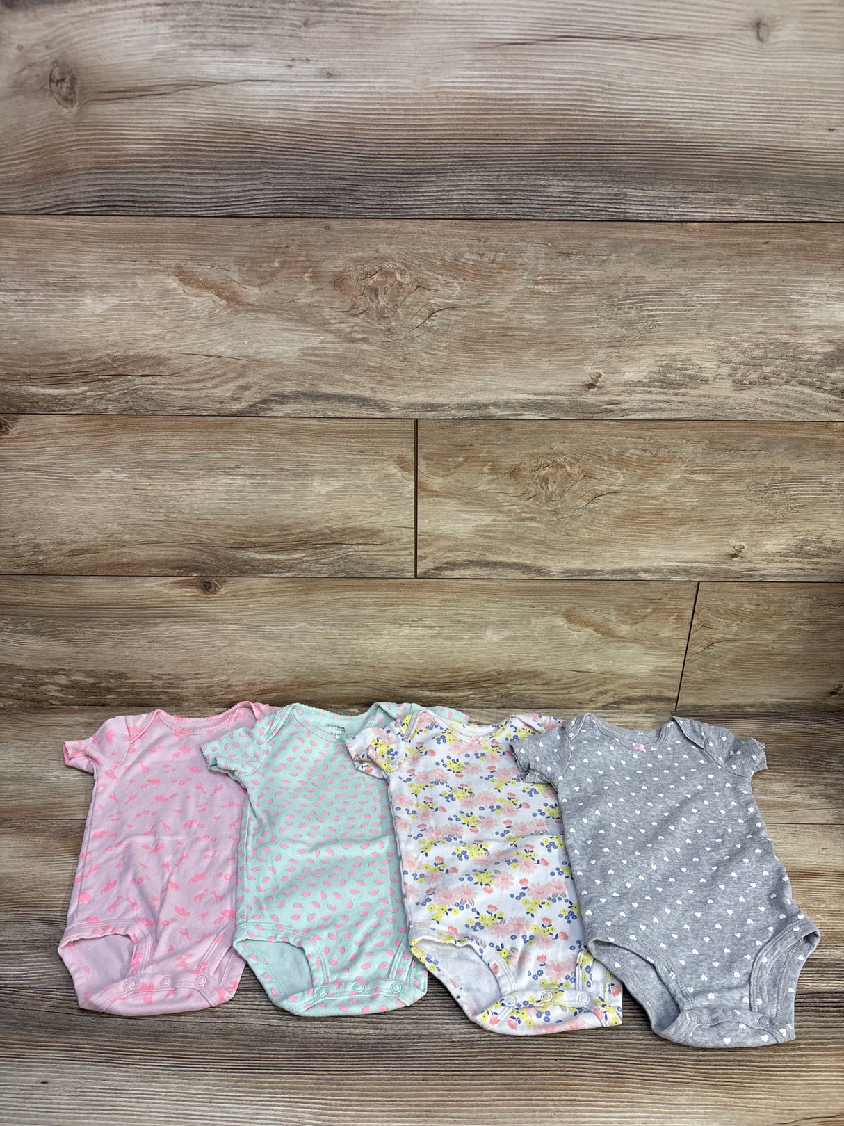 Simple Joys 4pk Bodysuits Pink sz 6-9m