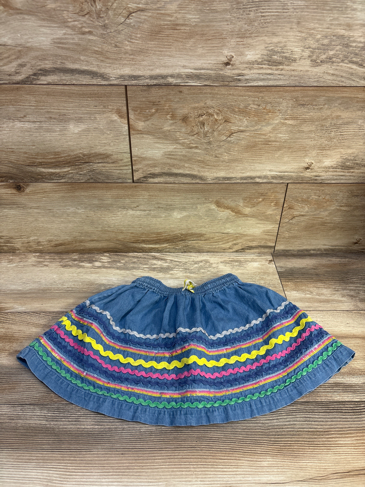 Mini Boden Denim Twirl Skirt Blue sz 3-4T