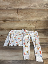 Carter's 2pc Alphabet Pajamas Shirt & Pants White sz 3T