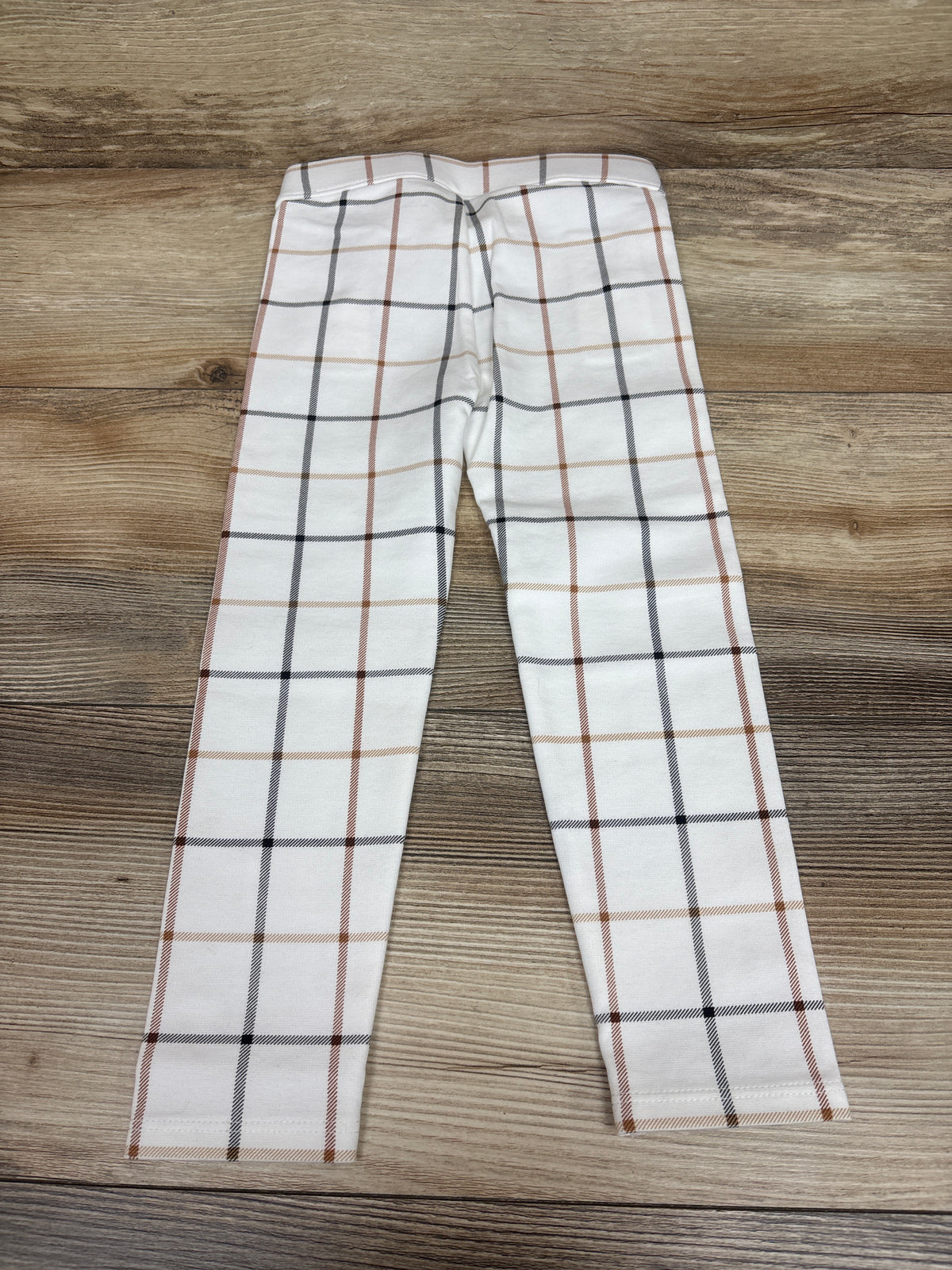 NEW Janie & Jack Plaid Button Cuff Ponte Pants White sz 3T
