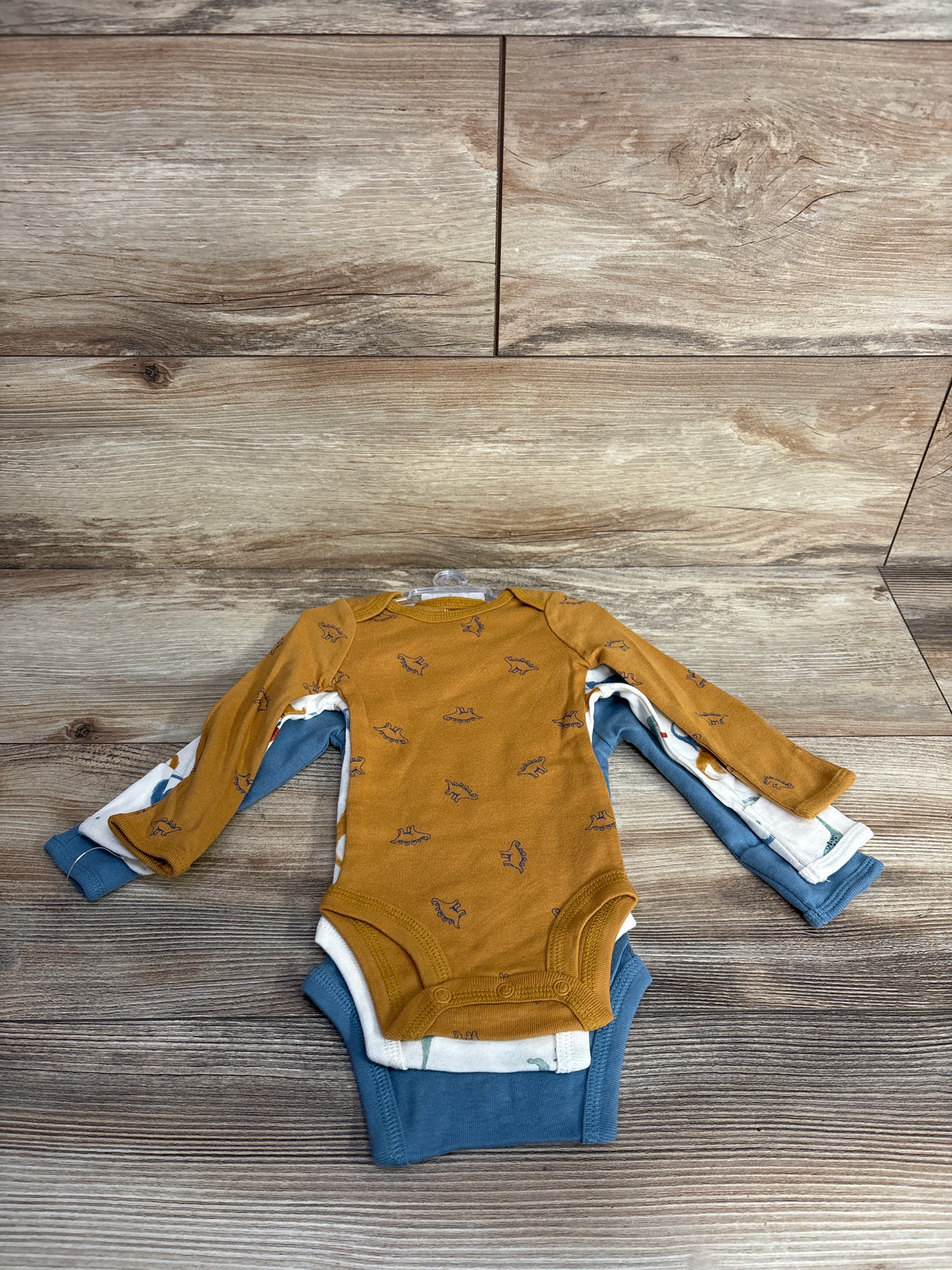 NEW Just One You 3pk Dinosaur Bodysuits Blue sz Newborn