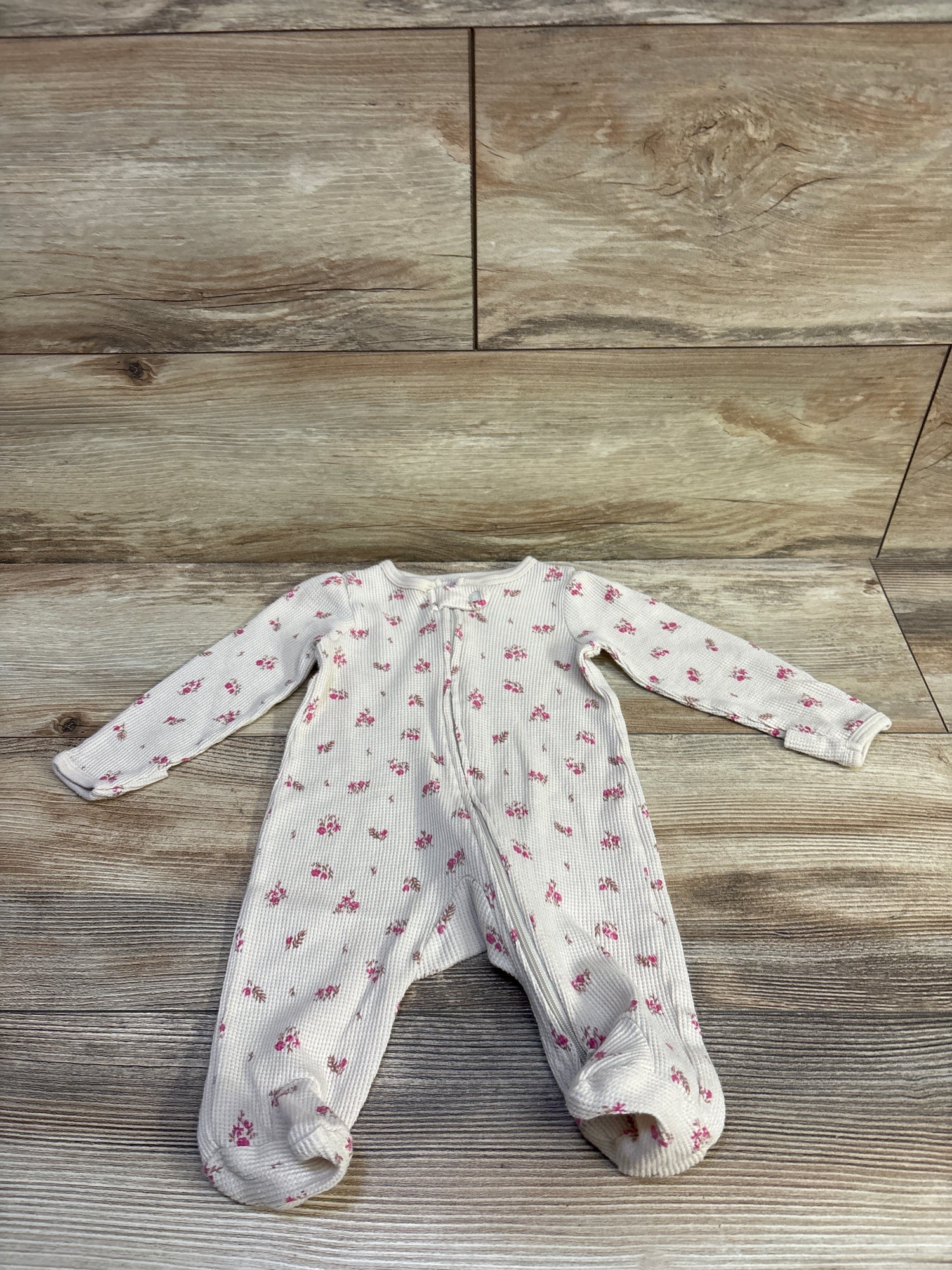 Carter's Waffle Knit Sleeper Beige sz 3m
