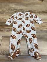 Child Of Mine Football Blanket Sleeper Grey sz 6-9m