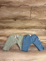 Little Planet Organic 2pk Pants Blue/Green sz 3m