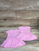 YSCULBUTOL 2pk Twin Double Trouble Donuts Bodysuit Dresses Pink sz 6m