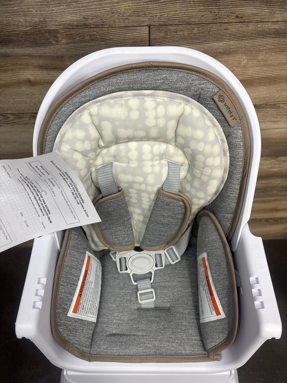 NEW Safety 1st Grow and Go Rotating High Chair in French Gray