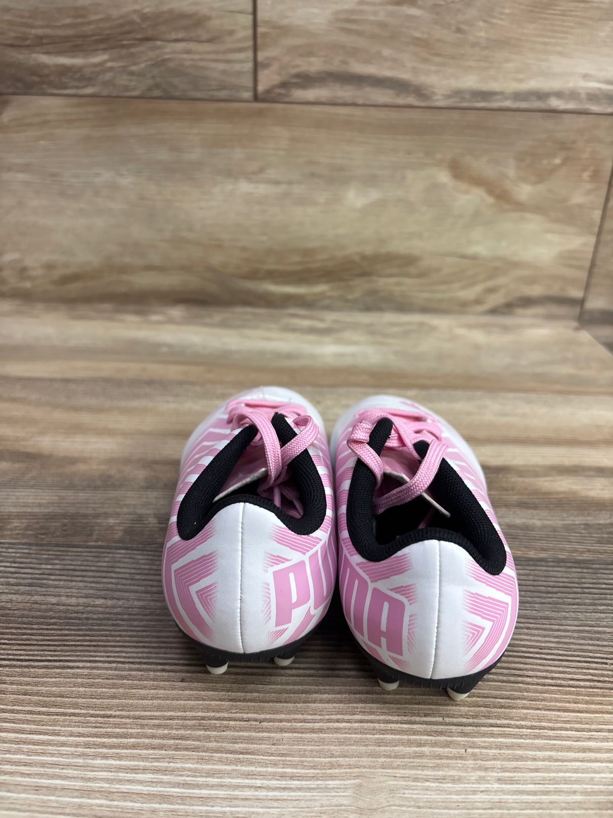 PUMA Tacto II FG Junior Soccer Cleats White/Pink sz 11c