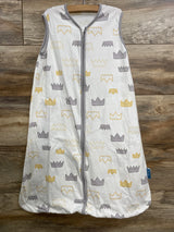 Tillyou Crown Print Sleep Sack White sz 12-18m