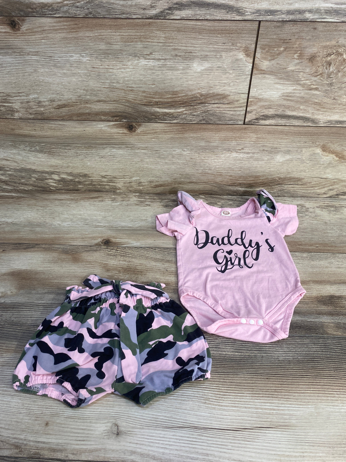 2pc Daddy's Girl Bodysuit & Pants Pink sz 9-12m