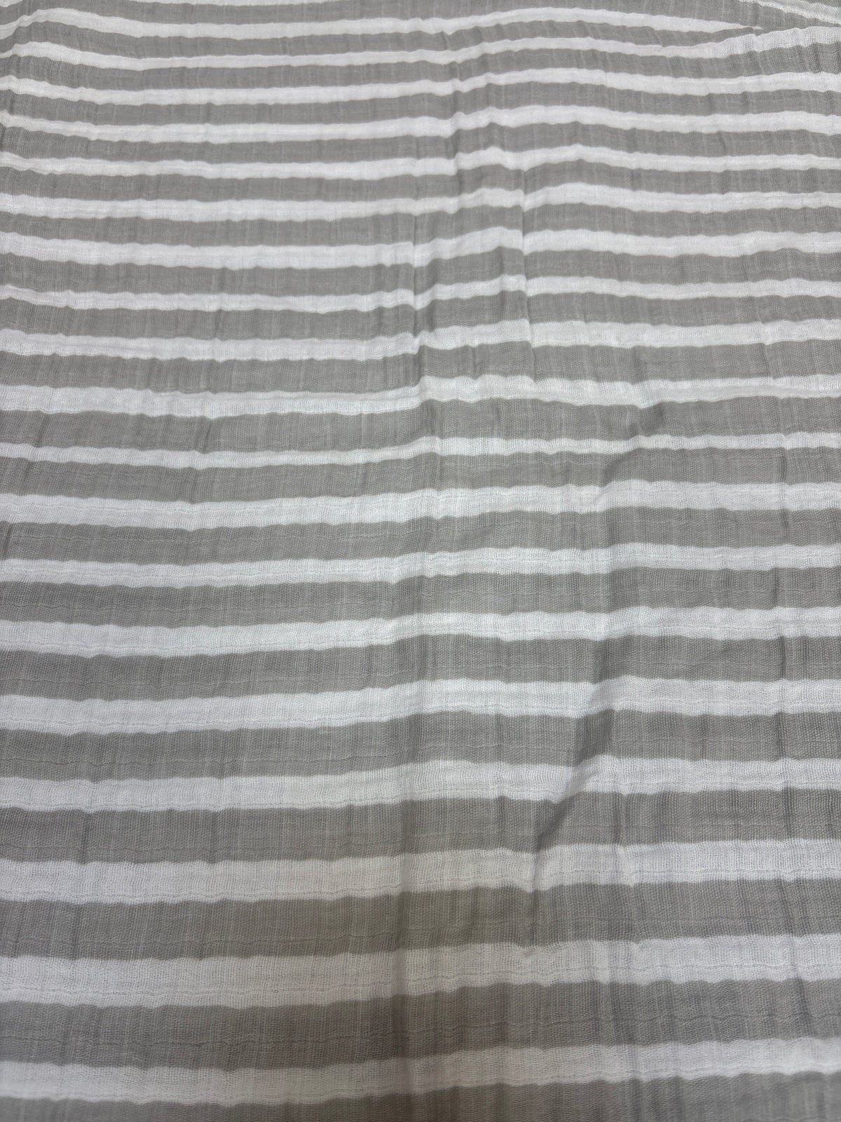 Cloud Island Striped Muslin Swaddle Baby Blanket White 47x47''