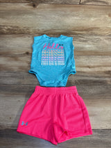 Under Armour 2pc Bodysuit & Shorts Set Blue sz 3-6m