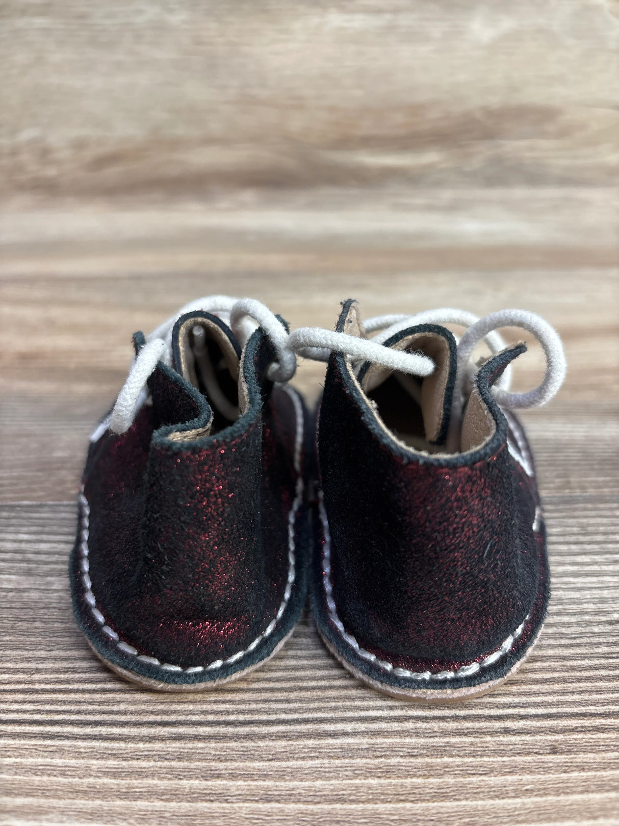 Monkey Feet Lace-Up Glitter Boots Red sz 3/4c