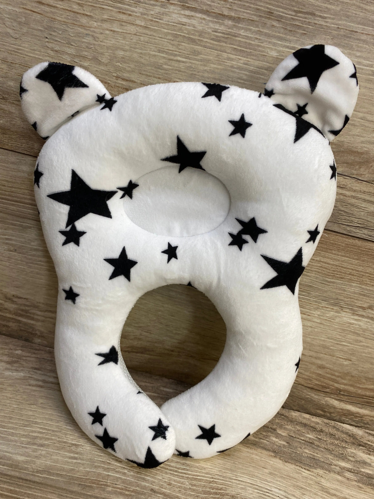 Baby Head & Neck Support Travel Pillow Black Stars