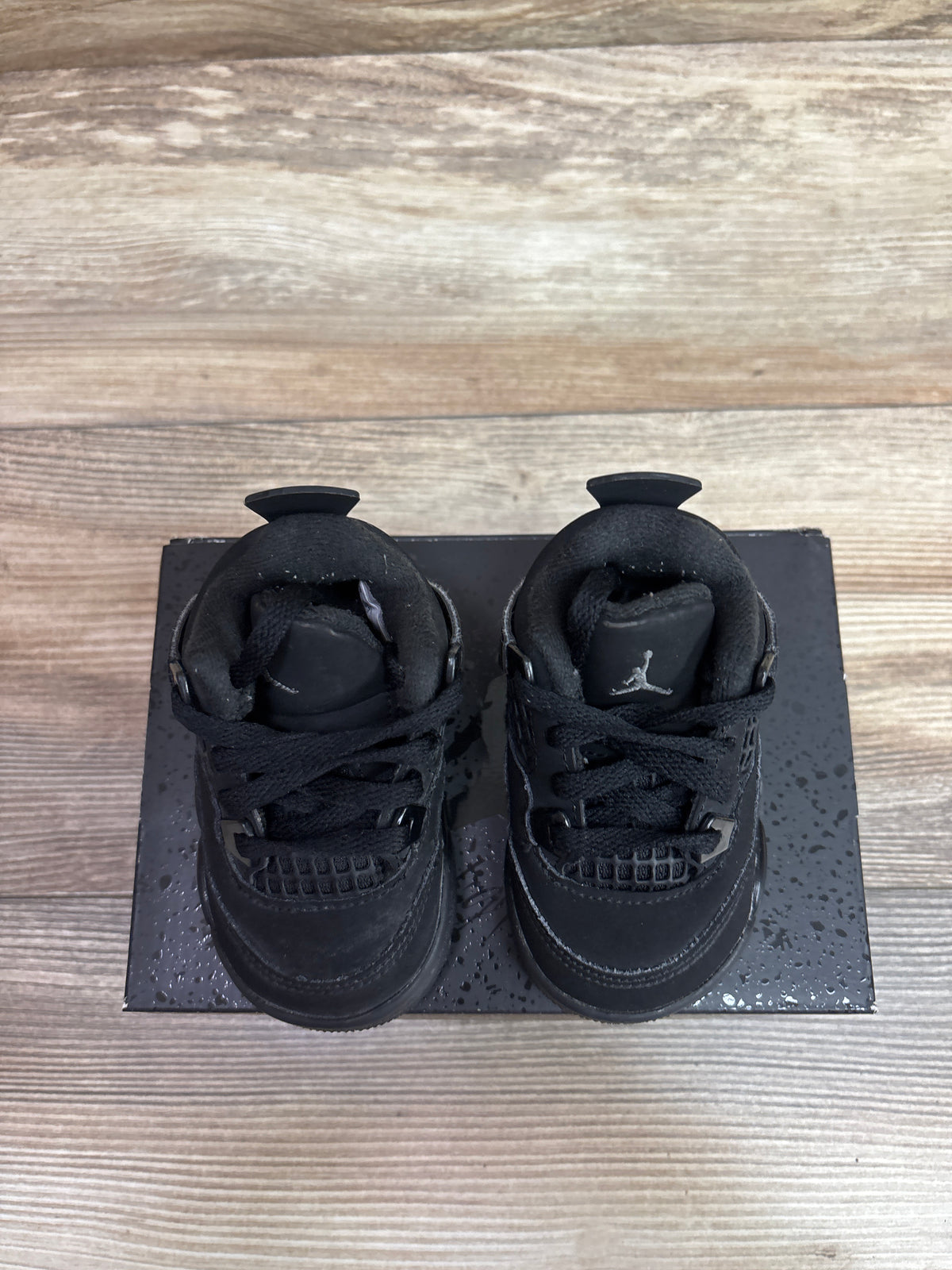 Air Jordan 4 Retro TD 'Black Cat'  Sneakers sz 4c
