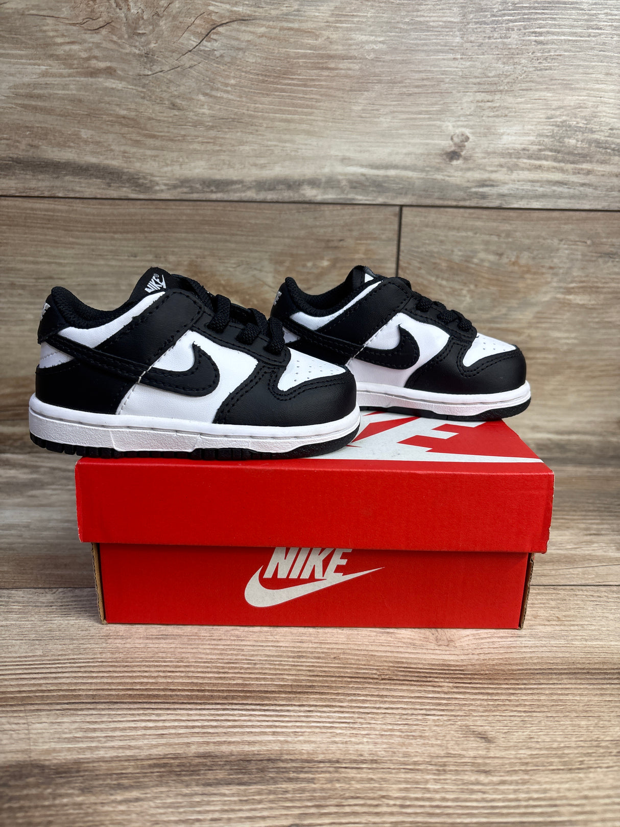 Nike Dunk Low TD 'Black White' Sneakers sz 5c