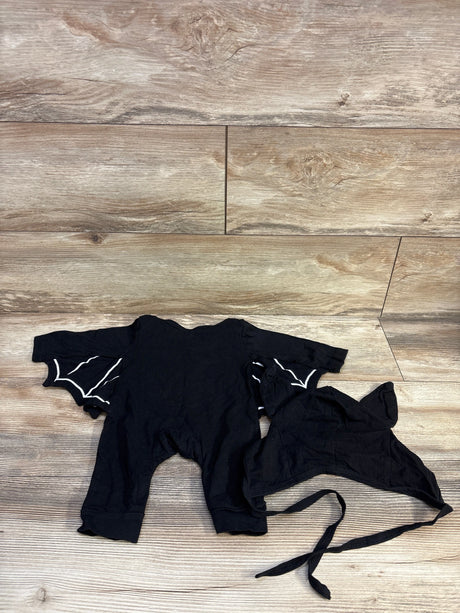 2pc Bat Coverall & Hat Black sz 0-3m - Me n Mommy To Be