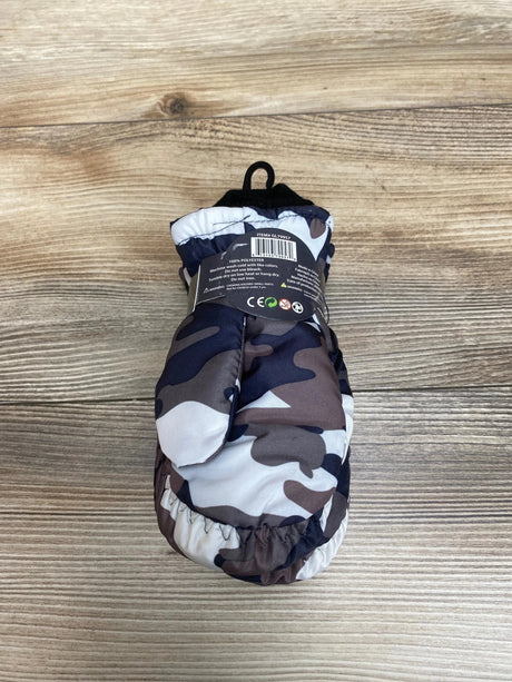 NEW ThermaWear Kid's Ski Grey Camo Mittens