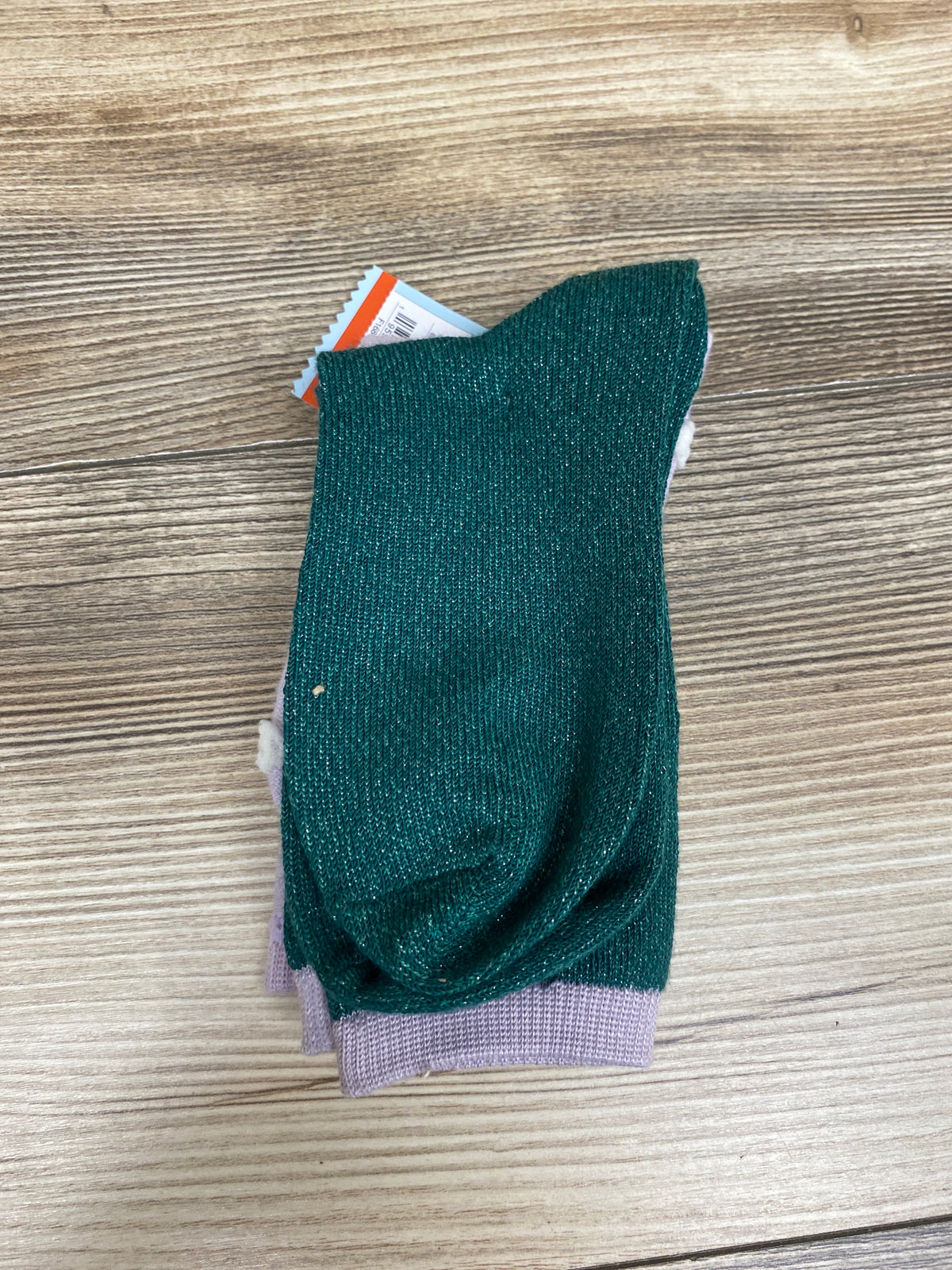NEW Cat & Jack Crew Socks 2pk Purple/Green sz Medium 9c-2.5Y