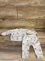 Just One You 2pc Pullover Apple Sweatshirt & Joggers Set Grey sz 6m